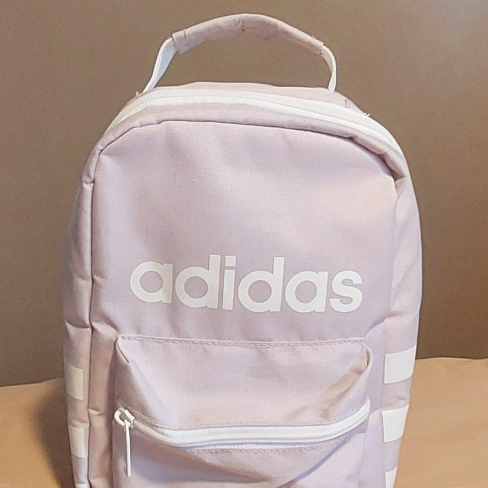 Adidas Insulated Lunch Bag W/front Pocket And Back Mesh, Girls, Light Lavendar